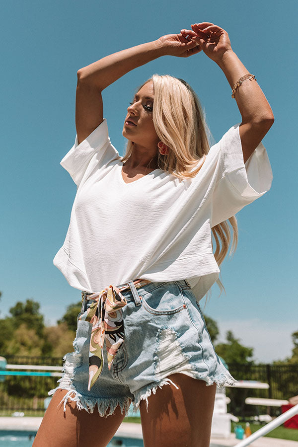 Mint Julep, Please Shift Top in White