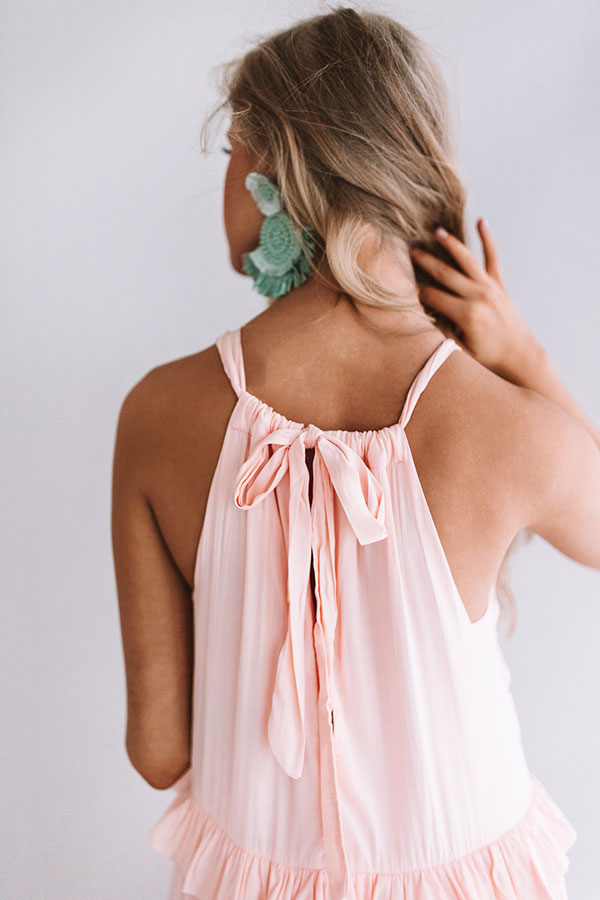 On Holiday Ruffle Maxi in Peach On Holiday Ruffle Maxi in Peach