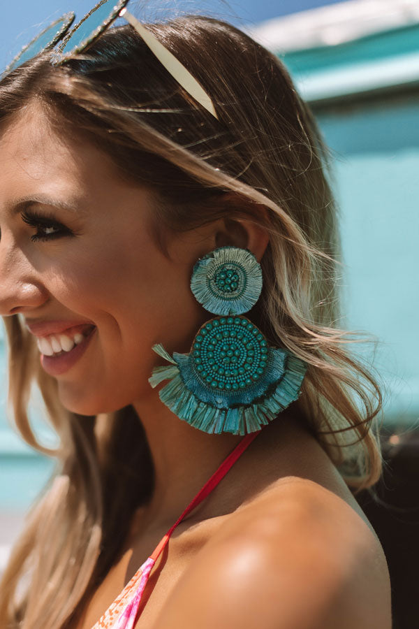 Mint Julep, Please Earrings In Turquoise