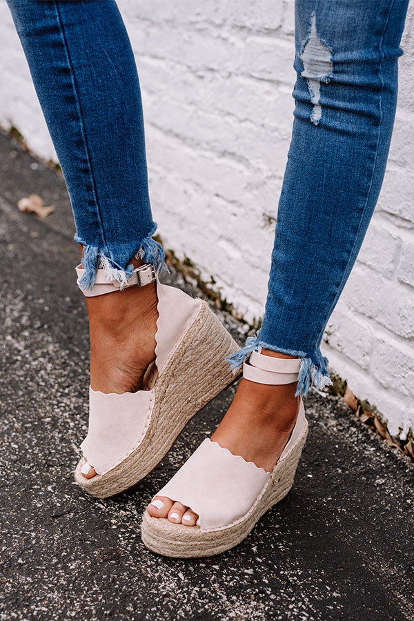 The Beck Espadrille Wedge In Light Natural