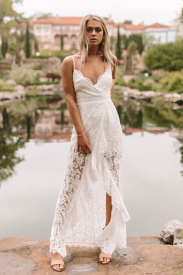 love story lace dress It's A Love Story - French Lace A-Line Wedding Dress