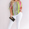 Travels To The Coast Stripe Shift Top In Coral Curves Image - 1
