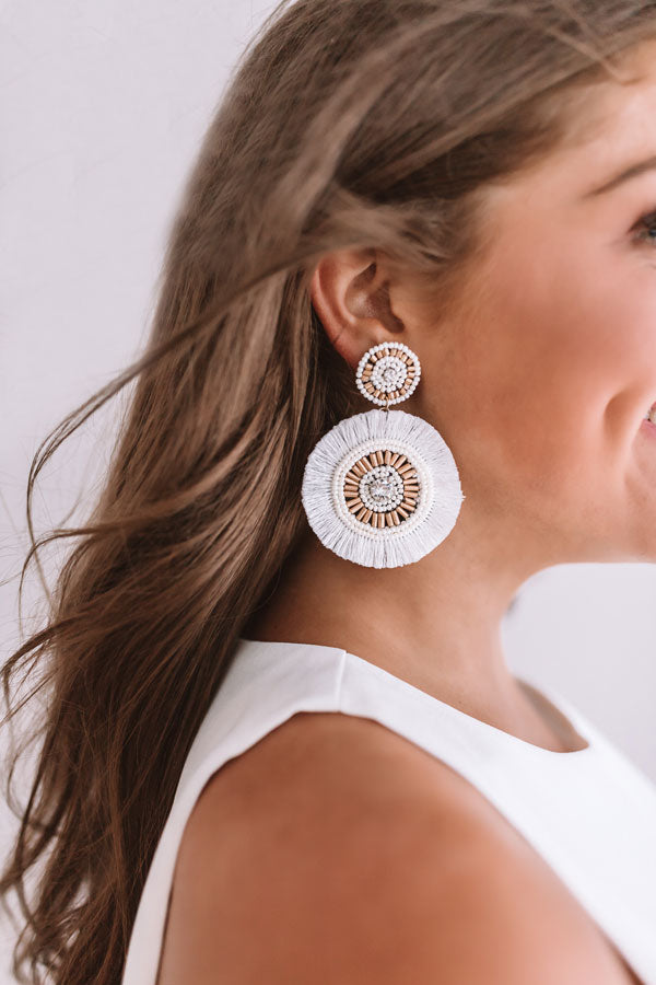 Backstage At Fashion Week Earrings In White Image - 2