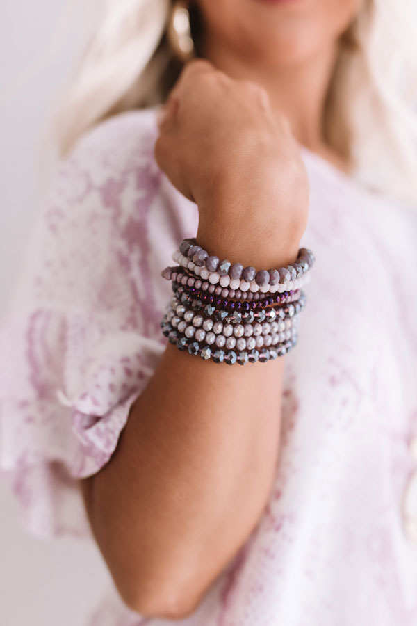 Better In L.A Bracelet Set In Royal Plum