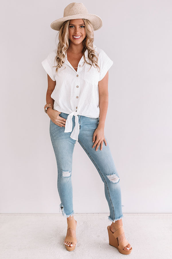 Island Lovely Button Up Top