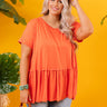 Weekend Comforts Shift Top In Coral  Curves Image - 1
