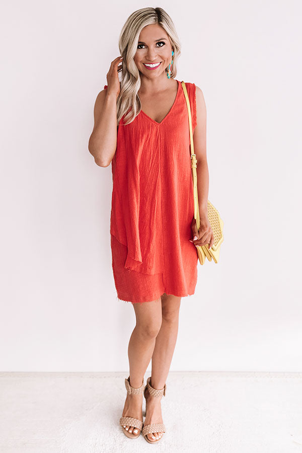 Garden Of Chic Shift Dress In Coral