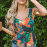 Sunsets In Santorini Floral Top Image - 1