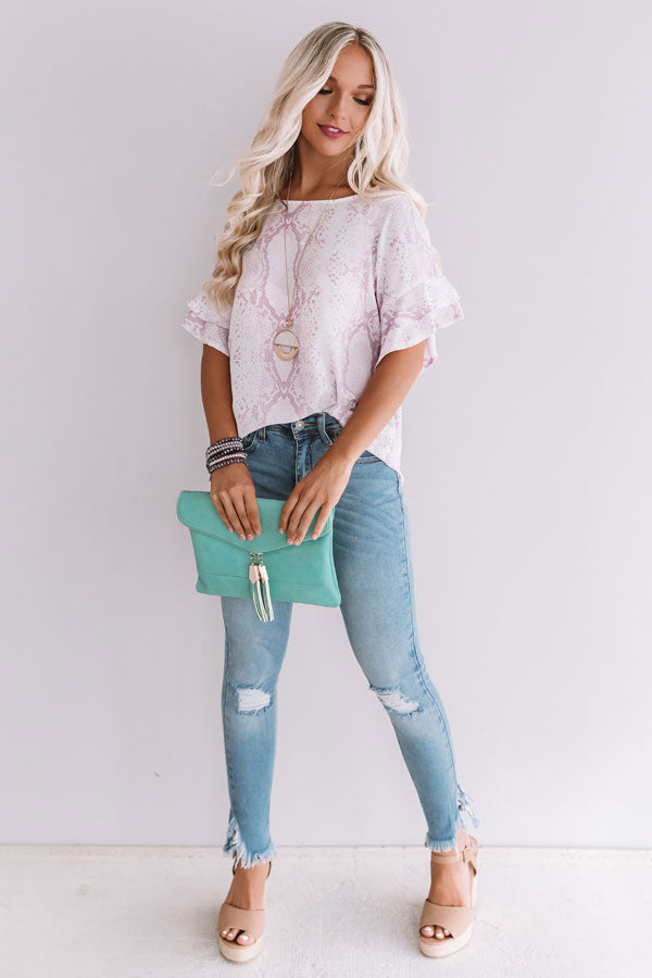 Flirty Feelings Snake Print Top