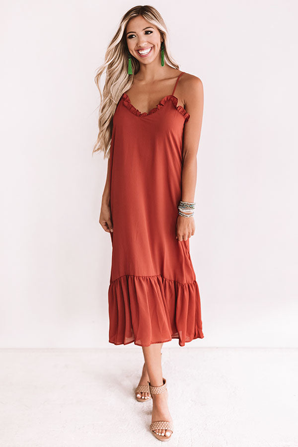Your'e My Sweetheart Midi In Scarlet