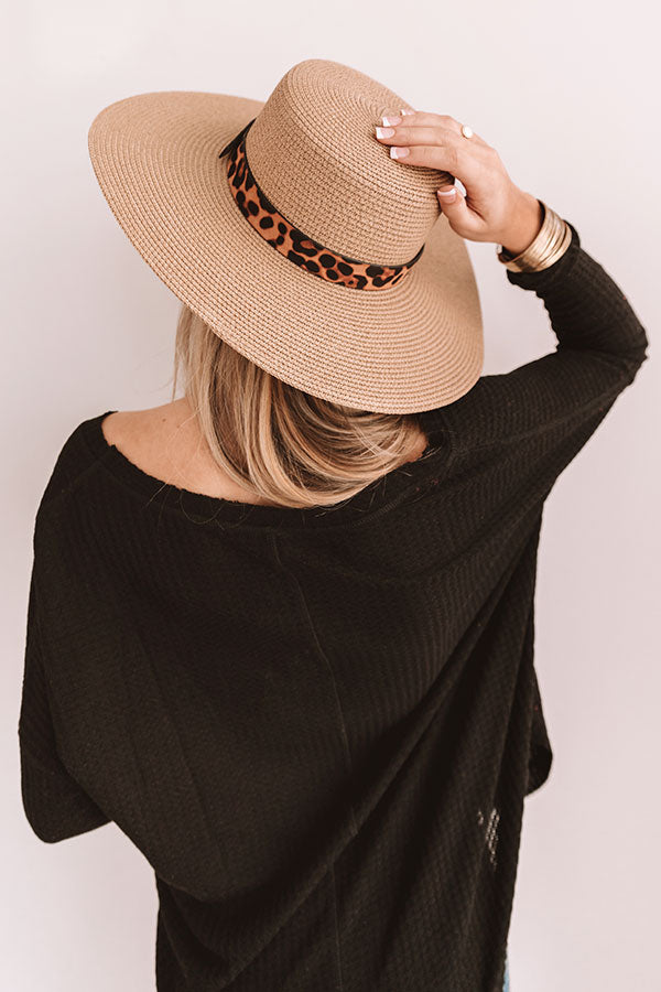 Barcelona On My Mind Leopard Hat In Tan
