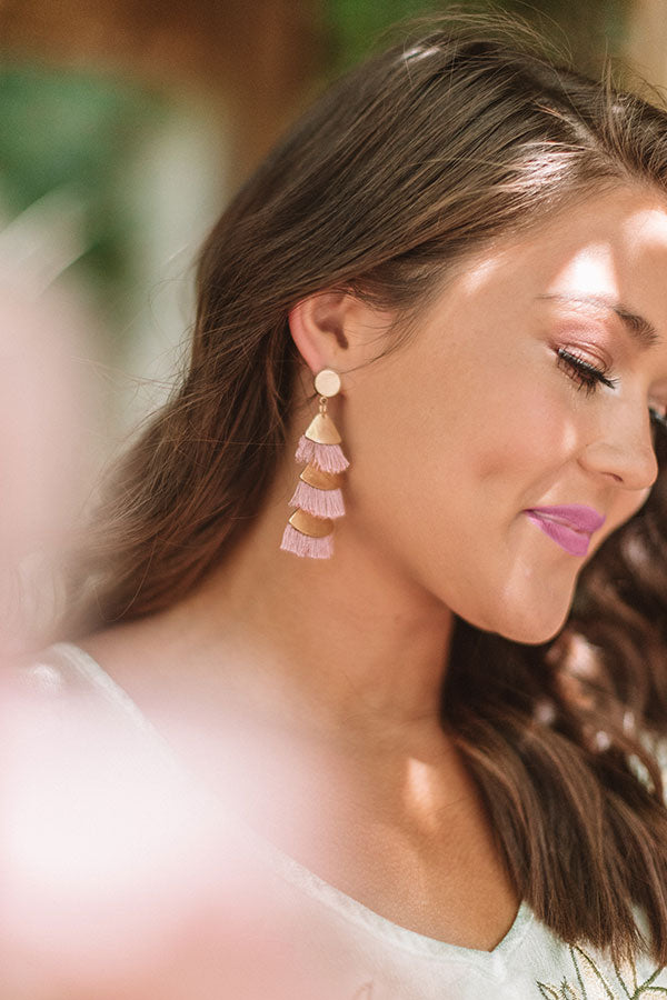 Plans In Paris Earrings in Blush