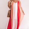 Seek To Sea More Stripe Maxi In Coral  Curves Image - 1