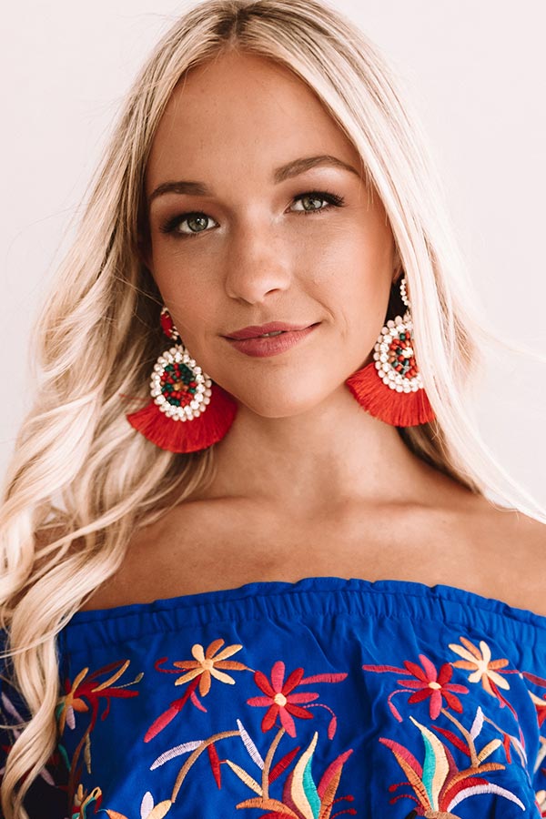 Styled So Pretty Earrings In Red