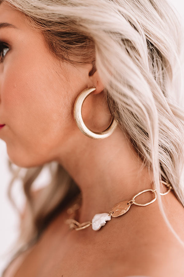 Royal Avenue Hoop Earrings In Gold
