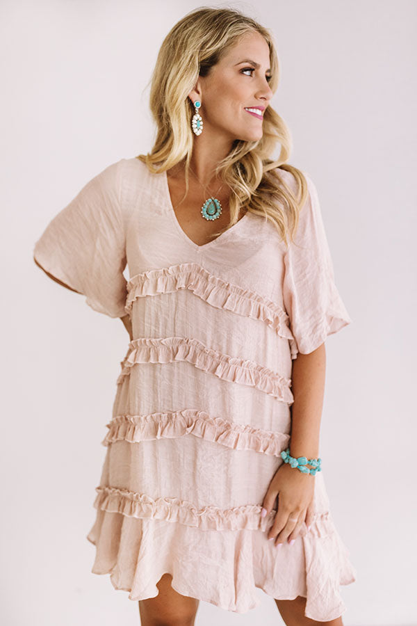 Denver Coffee Date Shift Dress In Blooming Dahlia