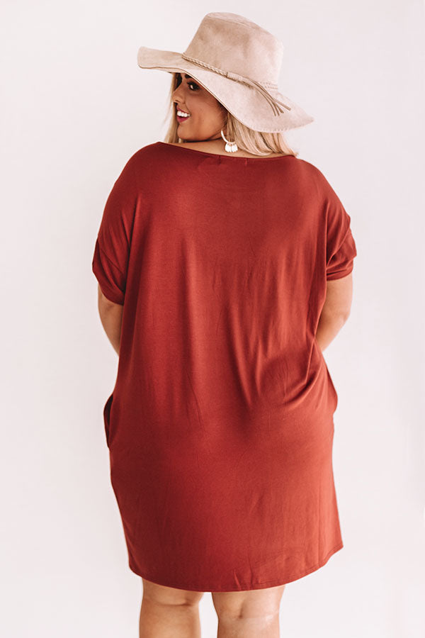 Hyde Park T-Shirt Dress In Dark Rust Curves – Impressions Online Boutique Hyde Park T-Shirt Dress In Dark Rust Curves – Impressions Online Boutique