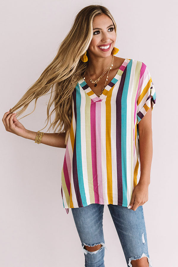 Bellinis With Besties Stripe Shift Top