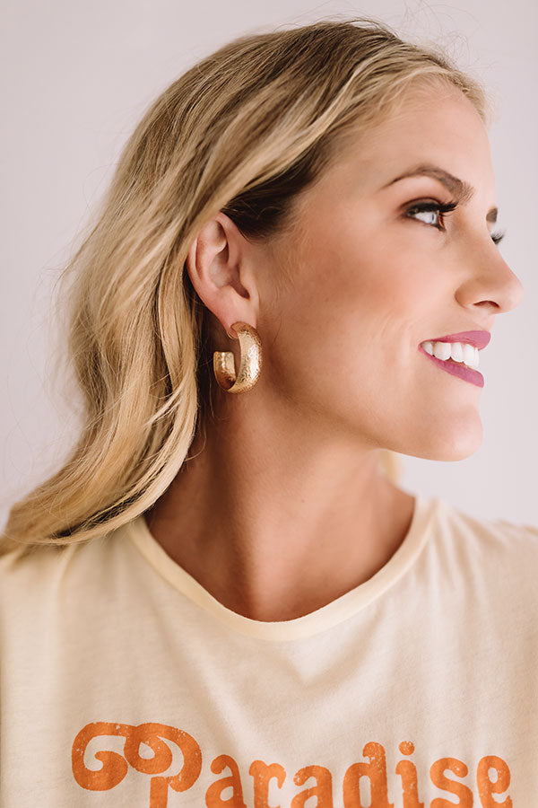 Weekend In NYC Hoop Earrings In Gold