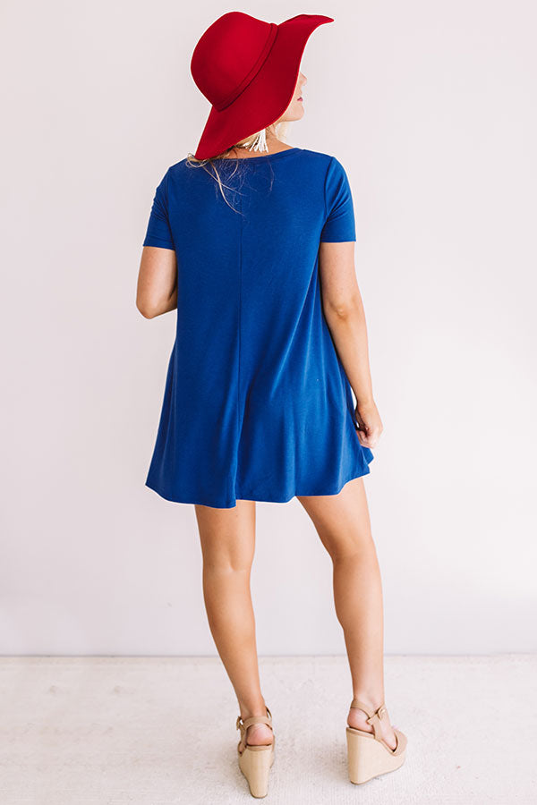 Down, Set, Chic T-Shirt Dress In Royal Blue Impressions Online Boutique Down, Set, Chic T-Shirt Dress In Royal Blue Impressions Online Boutique