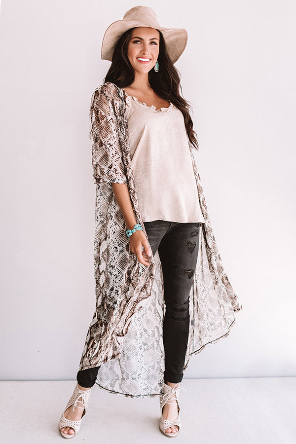 Dare To Dream Snake Print Duster