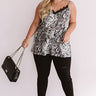 After Hours Snake Print Shift Tank in Dark Grey Curves Image - 1