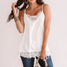 Time For Romance Lace Trim Tank in Ivory Image - 1