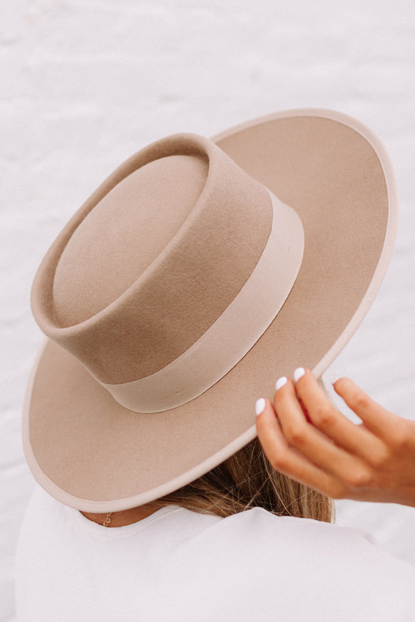 Plans In Paris Wool Hat In Taupe