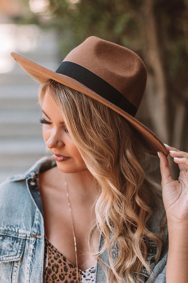 Vintage Vibes Felt Hat In Tan Image - 1