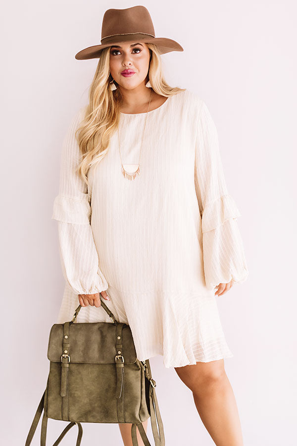 Colorado Casual Shift Dress In Cream  Curves Image - 1