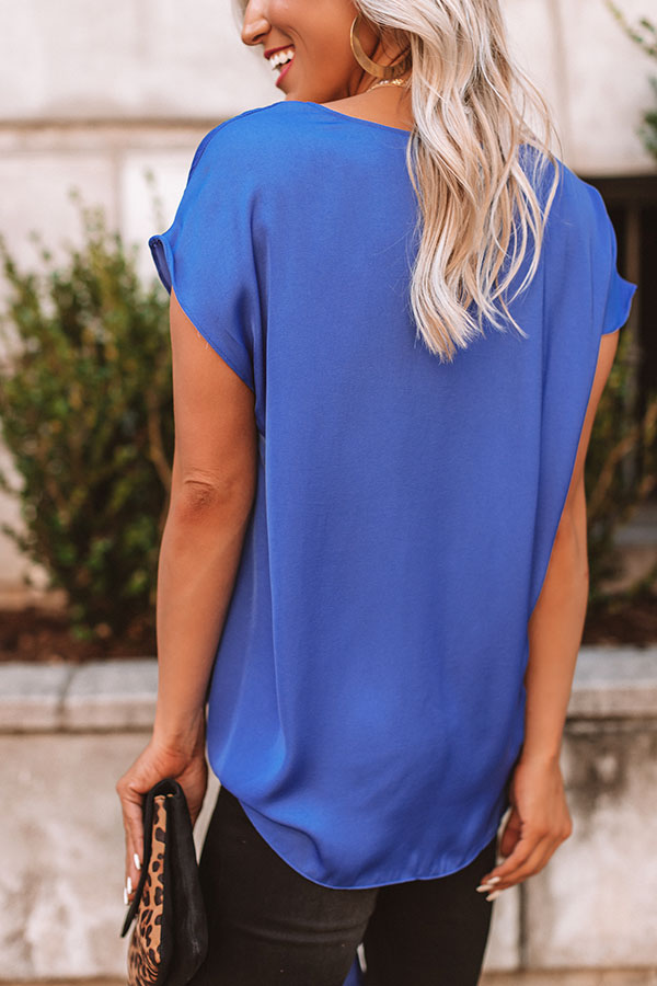 Villa Vacation Top In Royal Blue