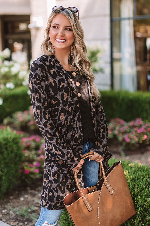 On The Go Leopard Cardigan