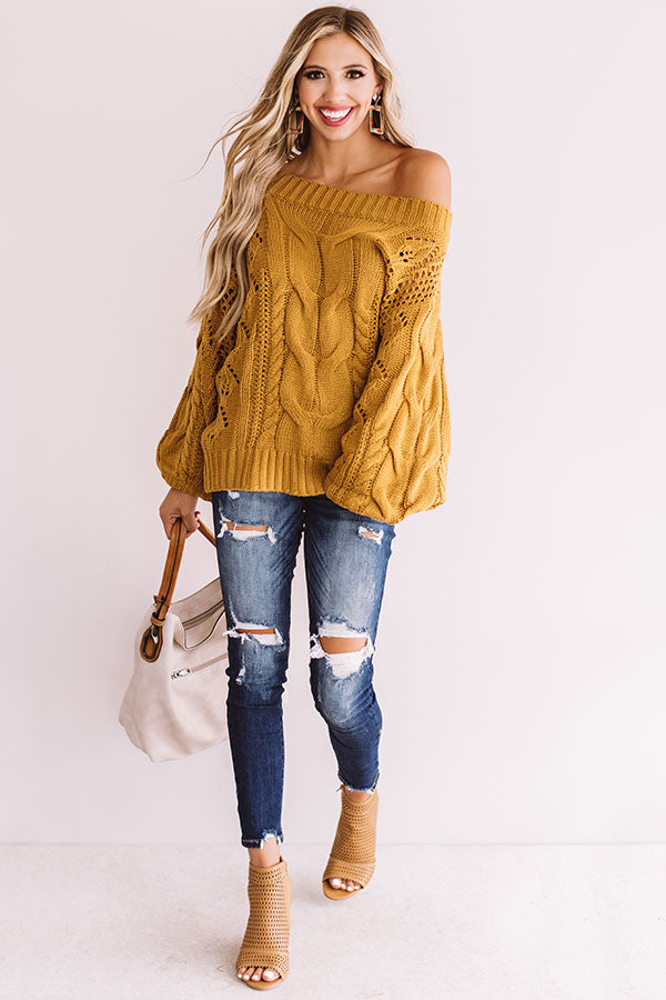 Cocoa Weather Knit Sweater In Mustard