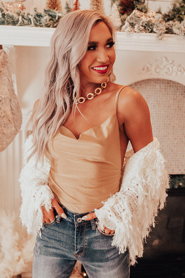 French Riviera Romance Bodysuit In Iced Latte