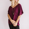 Moroccan Moment Shift Top In Windsor Wine Image - 1
