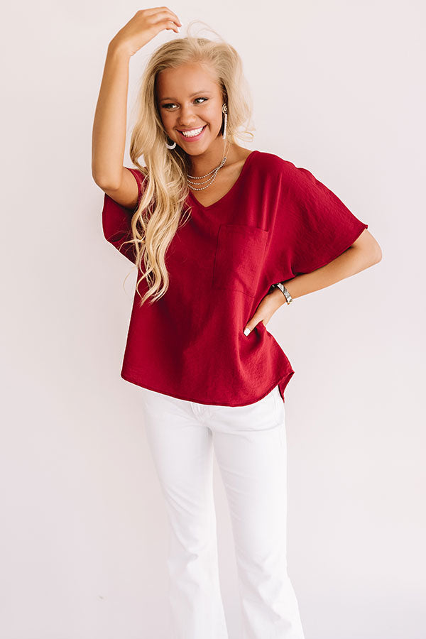 Moroccan Moment Shift Top In Wine