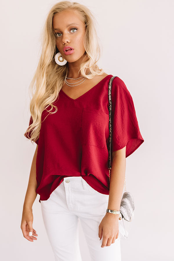 Moroccan Moment Shift Top In Wine