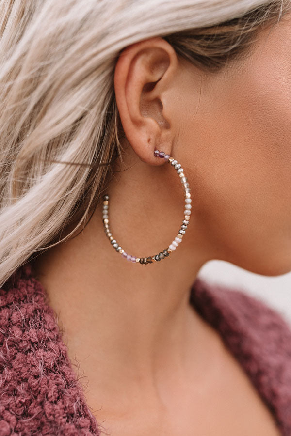 Point Of Perfection Earrings In Purple