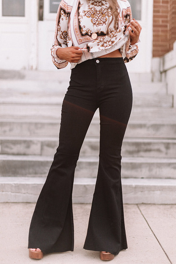 The Harmony High Waist Flare In Black