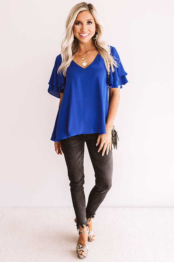 Suite Dreams Shift Top In Royal Blue