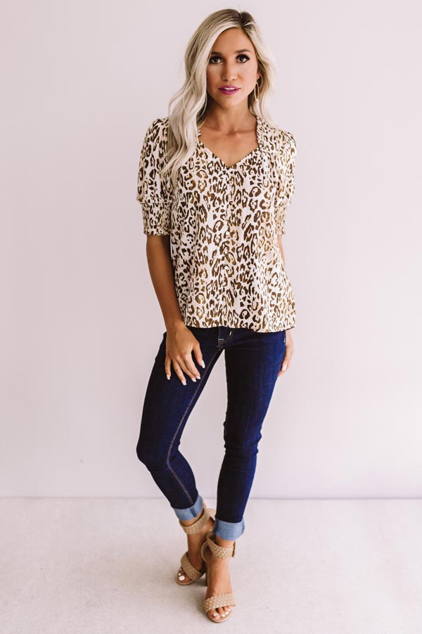 Pinot Party Leopard Shift Top