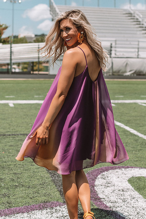 Spirit Squad Ombre Shift Dress in Purple/Yellow Spirit Squad Ombre Shift Dress in Purple/Yellow