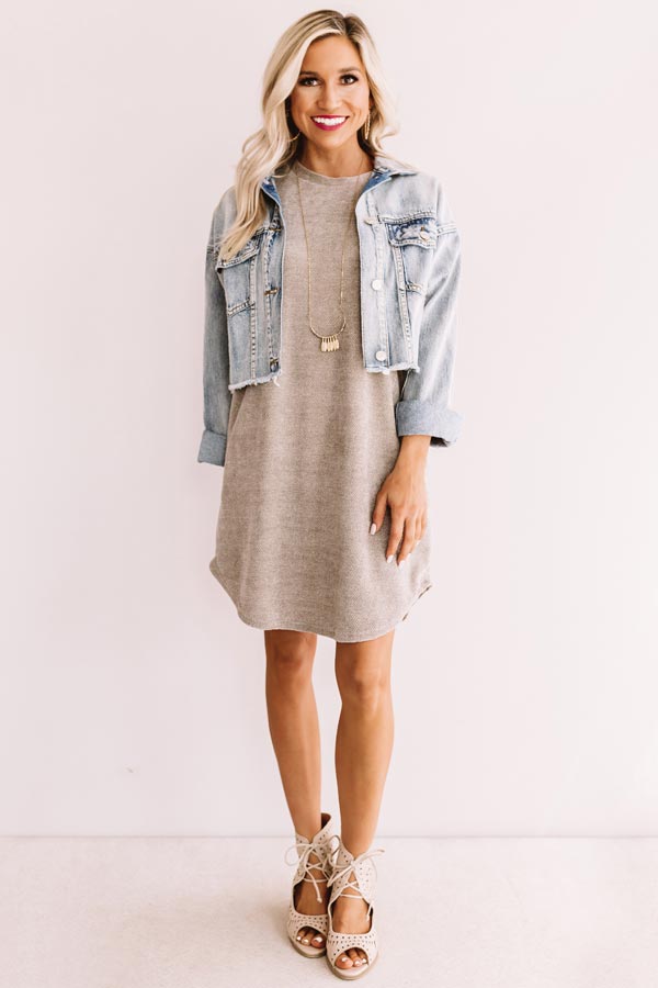 Sedona Sunrise Shift Dress In Grey