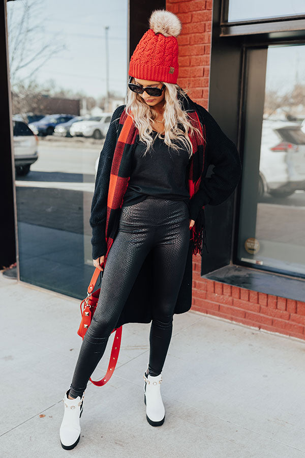 Your Biggest Fan High Waist Faux Leather Legging