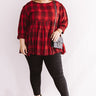 Fall Farmer's Market Babydoll Top in Red   Curves Image - 1