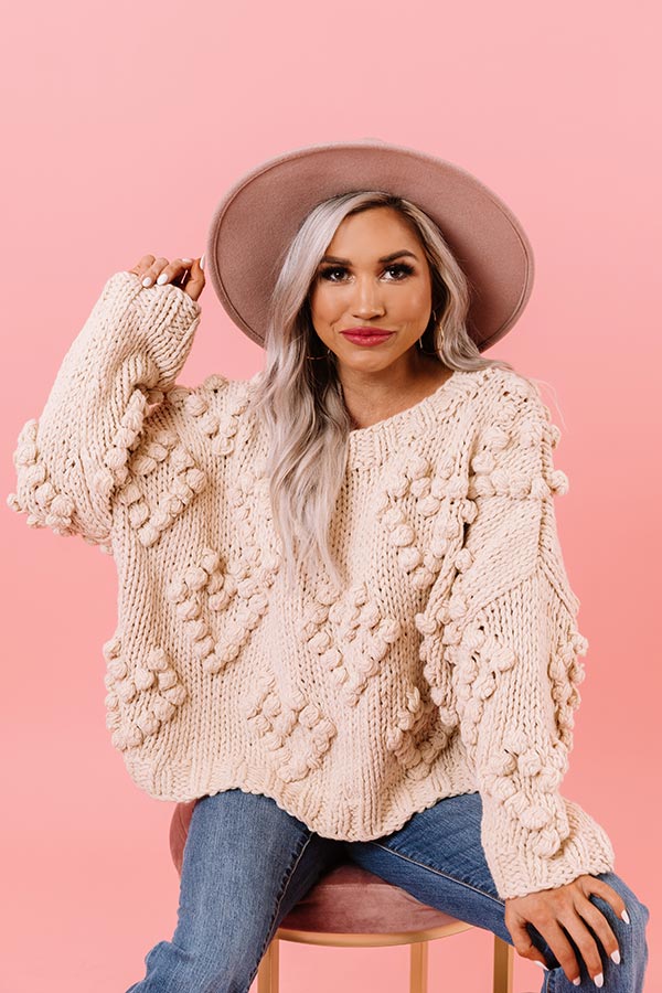 Lover Of Life Hand-Knit Sweater In Ivory