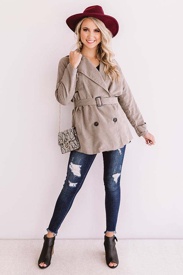 Manhattan Breeze Light Weight Jacket In Taupe