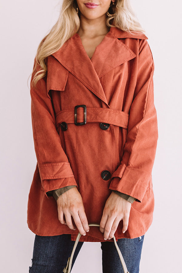 Manhattan Breeze Light Weight Jacket In Rust