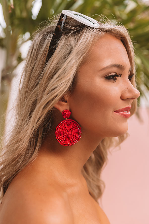 The Perfect Day Earrings In Red
