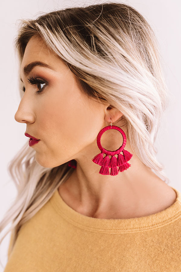 Meant For Margs Earrings In Sangria